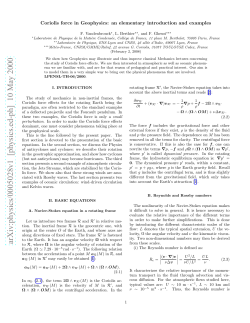 Coriolis force in Geophysics: an elementary introduction and examples