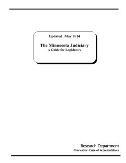 The Minnesota Judiciary - Minnesota House of Representatives