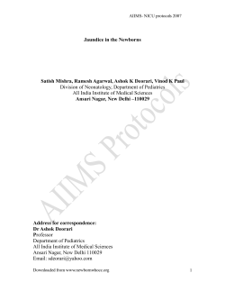 Jaundice in the Newborn
