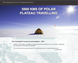 First Greenland`s Icecap circumnavigation &ndash; 2014