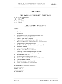 The Bahamas Investment Incentives Act