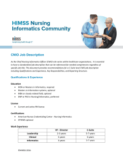 CNIO Job Description