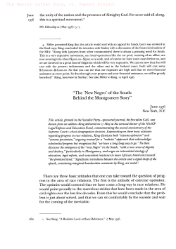 The `New Negro` of the South: Behind the Montgomery Story
