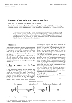 Measuring of beat up force on weaving machines