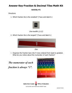 Fraction Decimal Tiles
