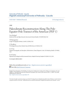 Paleoclimate Reconstruction Along The Pole-Equator