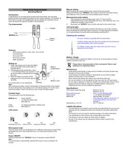 Hand held Anemometer