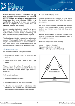 Discerning Minds - how to take in the good