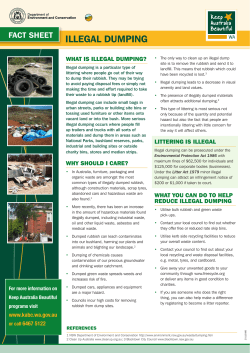 illegal dumping - Keep Australia Beautiful WA