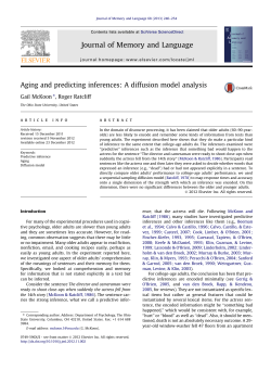 Aging and predicting inferences: A diffusion model