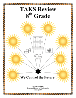 TAKS Review 8 Grade