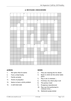 An Inspector Calls (Starter 1)