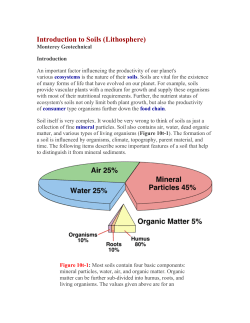 Introduction to Soils (Lithosphere)