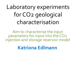 Laboratory experiments for CO2 geological characterisation