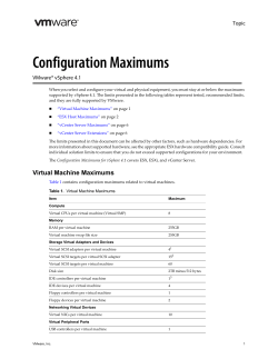 Configuration Maximums