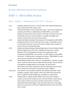 PART 1 &ndash; Bill Griffith Archive