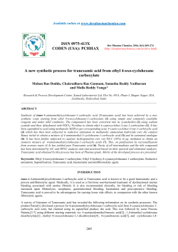 A new synthetic process for tranexamic acid from ethyl 4