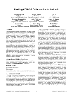 Pushing CDN-ISP Collaboration to the Limit