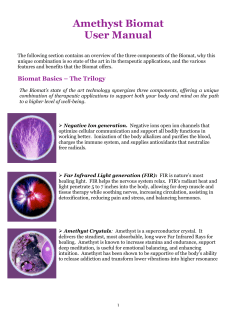 Amethyst Biomat User Manual