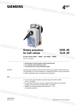 Rotary actuators for ball valves GDB..9E / GLB..9E