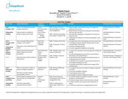 Middle School SpringBoard&reg; English Textual Power&trade; Levels At A