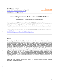 A new starting point for the South and Equatorial Atlantic