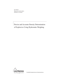 Determining the Density of Explosives Precisely