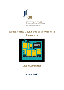 Jerusalemite Day: A Day of the Other in