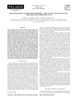 DINOSAUR-BEARING ONCOIDS FROM EPHEMERAL LAKES OF