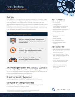 Anti-Phishing - LookingGlass Cyber Solutions