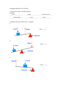 Compound Machines Test 2014 Key