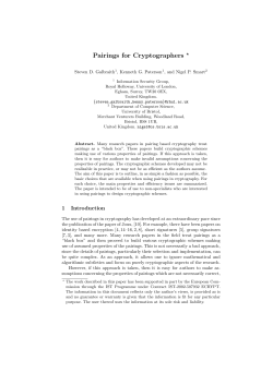 Pairings for Cryptographers