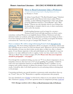 How to Read Literature Like a Professor - Spring