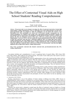 The Effect of Contextual Visual Aids on High School Students