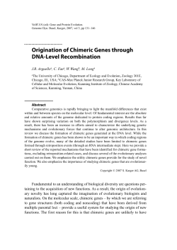 Origination of Chimeric Genes through DNA