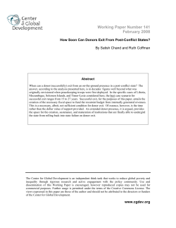 How Soon Can Donors Exit From Post