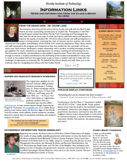 May 2004 - InfoLinks-kt-2.pub - Evans Library