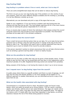 Dog Fouling FAQS