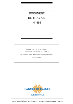 Financial Literacy and Financial Planning in