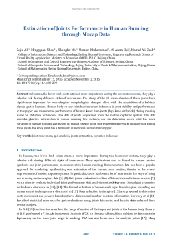 Estimation of Joints Performance in Human Running through Mocap