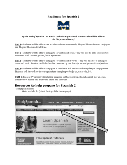 Readiness for Spanish 2 - Marist Catholic High School
