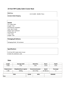 23 Feet FRP Cuddy Cabin Cruiser Boat Data