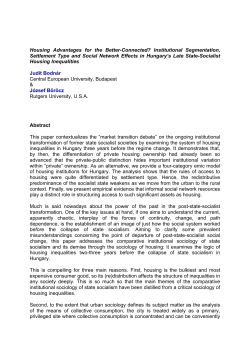 Housing Advantages for the Better-Connected