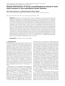 9 Spatial distribution of living coccolithophores along an eastwest