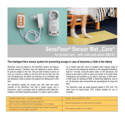 SensFloor&reg; Sensor Mat &bdquo;Care&ldquo;