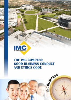 the imc compass: good business conduct and ethics code