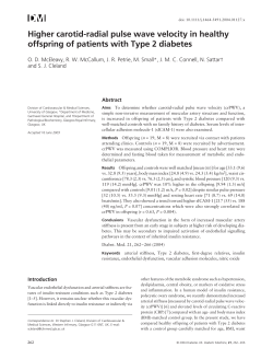Higher carotid-radial pulse wave velocity in healthy