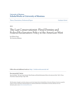 The Last Conservationist: Floyd Dominy and Federal Reclamation