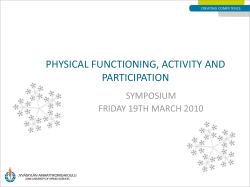 Physical Functinong, Activity and Participation