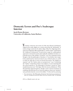 Domestic Terror and Poe`s Arabesque Interior
